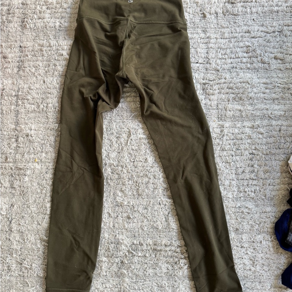 Olive Green Lululemon 7/8 Leggings